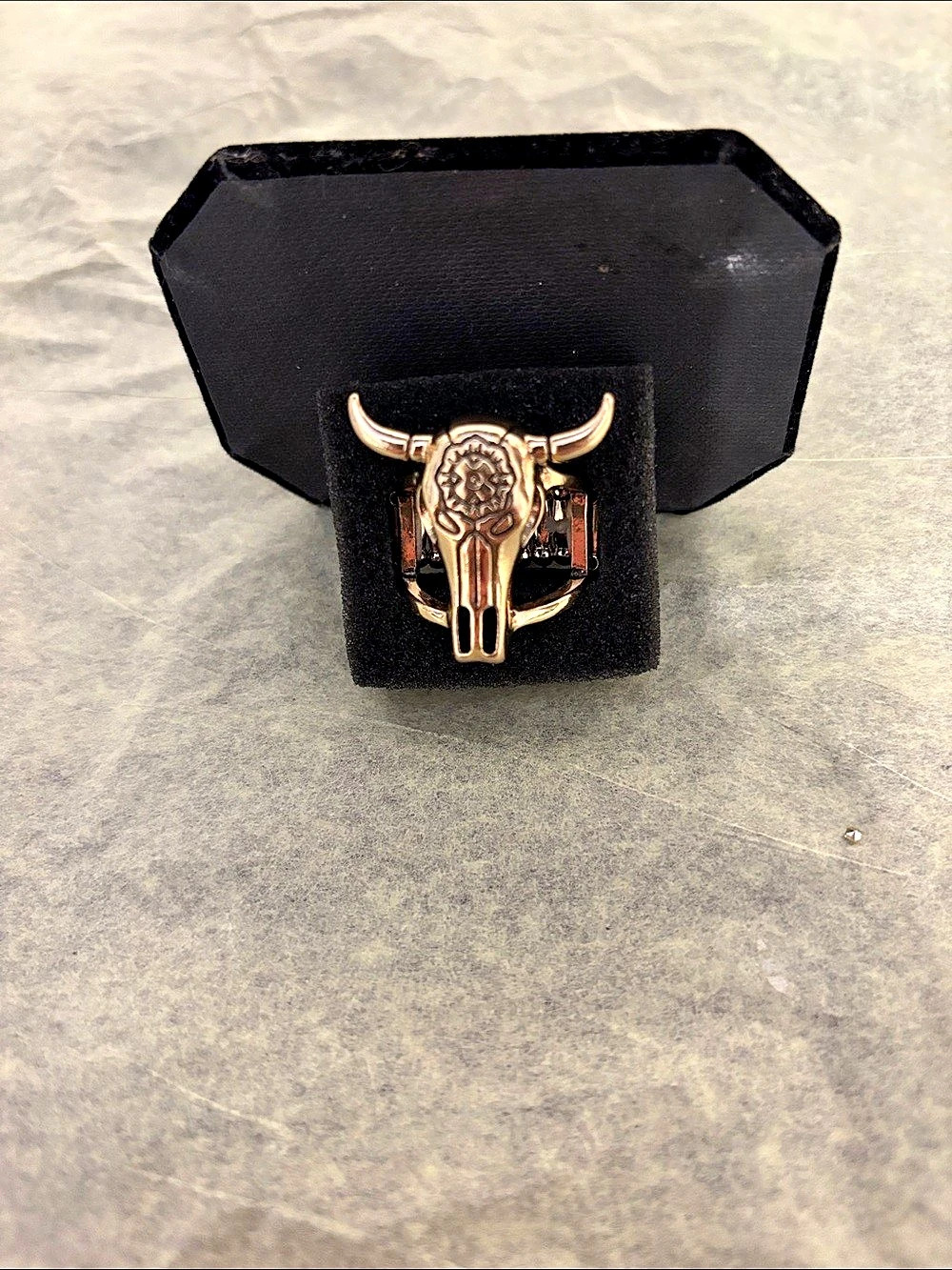Paparazzi Whimsical Wildlife - Gold Bull Head ring Gold